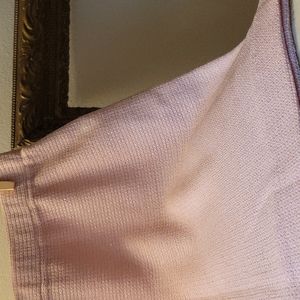 St. John Knit Skirt Size 6 Pink and Silver